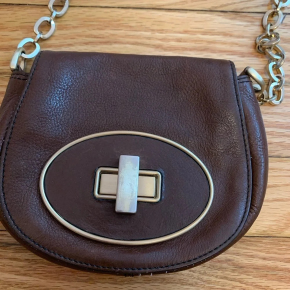 Vintage Cole Haan Brown Chain Crossbody - Picture 2 of 6